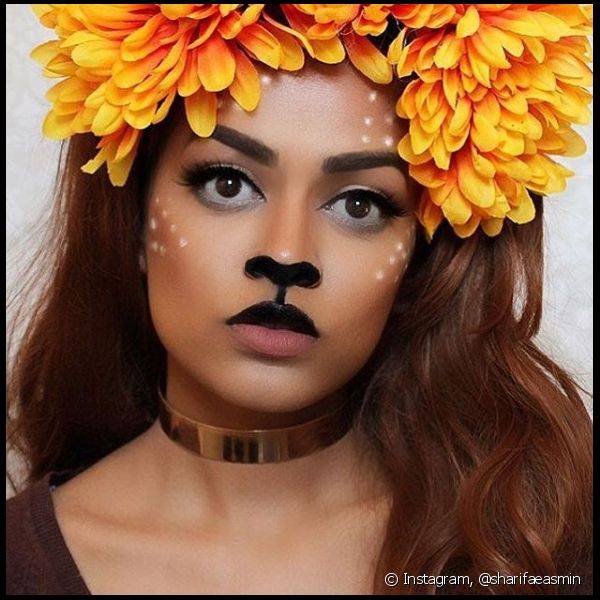 Maquiagem com efeitos de filtros do Snapchat tamb?m ? tend?ncia para disfarces de Halloween neste ano Foto: @sharifaeasmin
